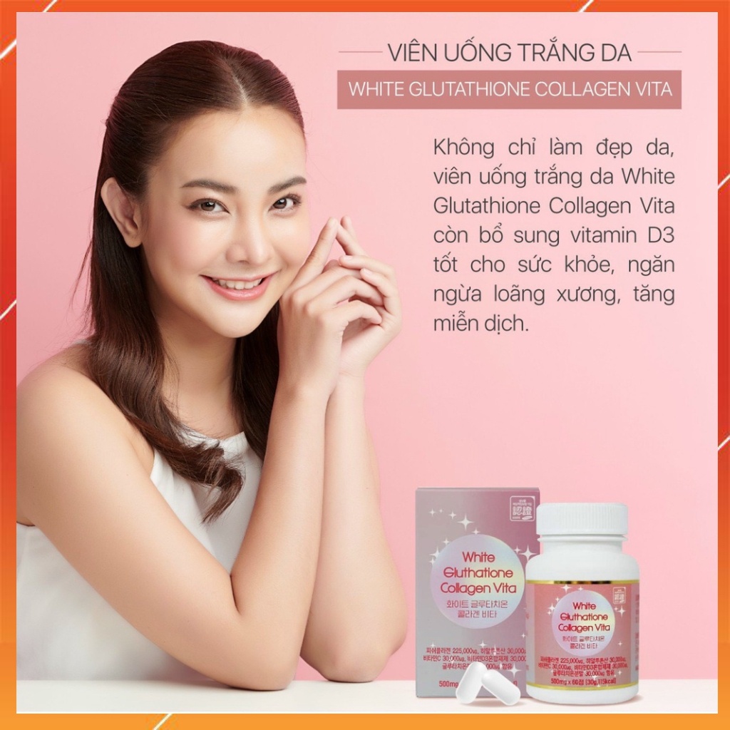 Viên Uống Trắng Da Tổng Hợp White Glutathione Collagen Vita 60 Viên Hàn Quốc | BigBuy360 - bigbuy360.vn