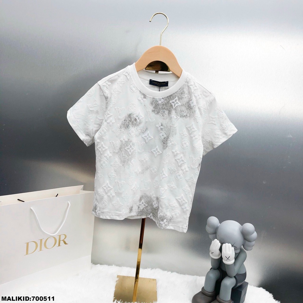 Áo phông Lv loang 2 màu đen trắng bé trai