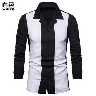 Áo sơ mi nam Áo sơ mi phối 2 màu tạo điểm nhấn nổi bật cho chiếc áo Chất liệu Poplin mát mẻ không nhàu H39