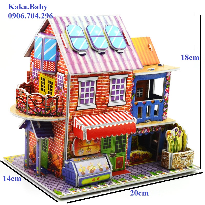 Lắp ghép mô hình Puzzle 3D bằng giấy xốp ( SIZE LỚN A4)