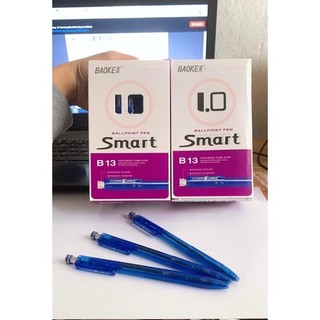 Bút bi bấm Baoke B13 nét 1.0mm bút bi nét to loại xịn có bọc đầu bút