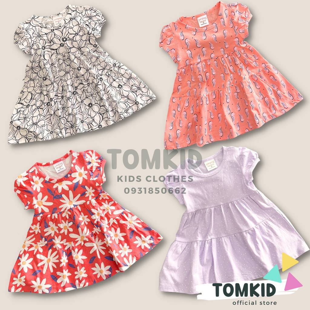 Đồ bộ bé gái đầm váy cotton mềm cho bé cotton babydoll siêu cưng 7-23kg