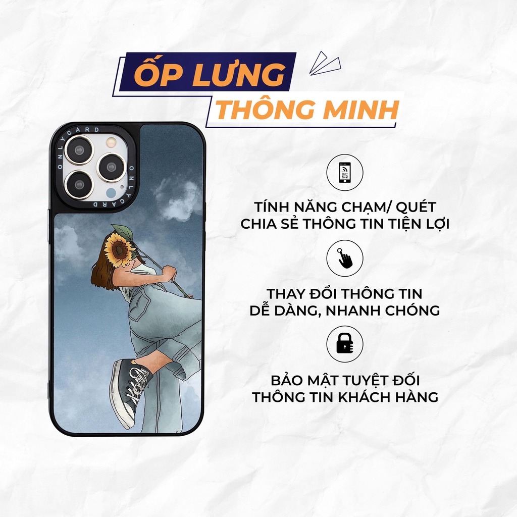 Ốp lưng thông minh ONLYCARD_Sky Girl_010/Dành cho các dòng IPhone 7/7plus/8/8plus/x/xr/xs/11/12/13/14/pro/promax