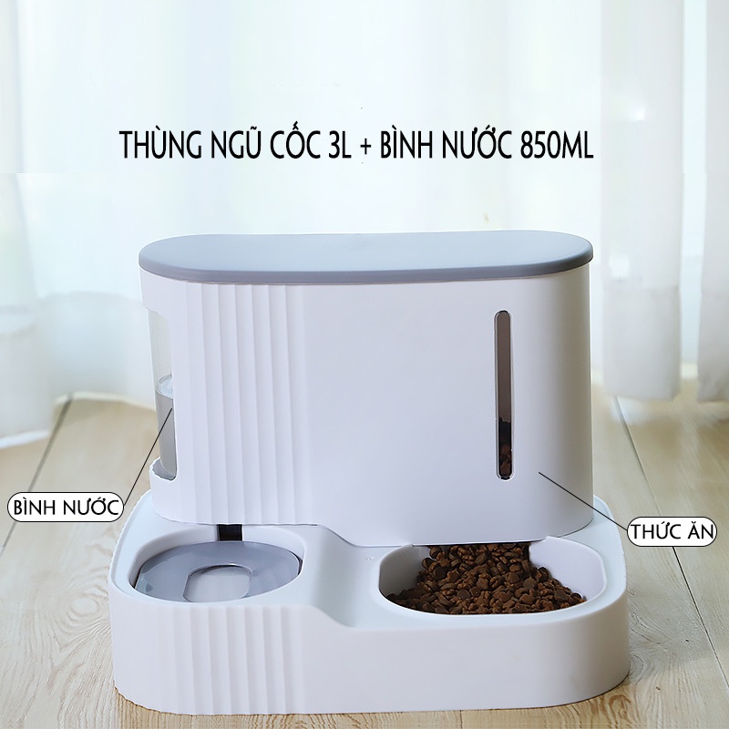 Khay nước, thức ăn tự động cho chó mèo dung tích lớn