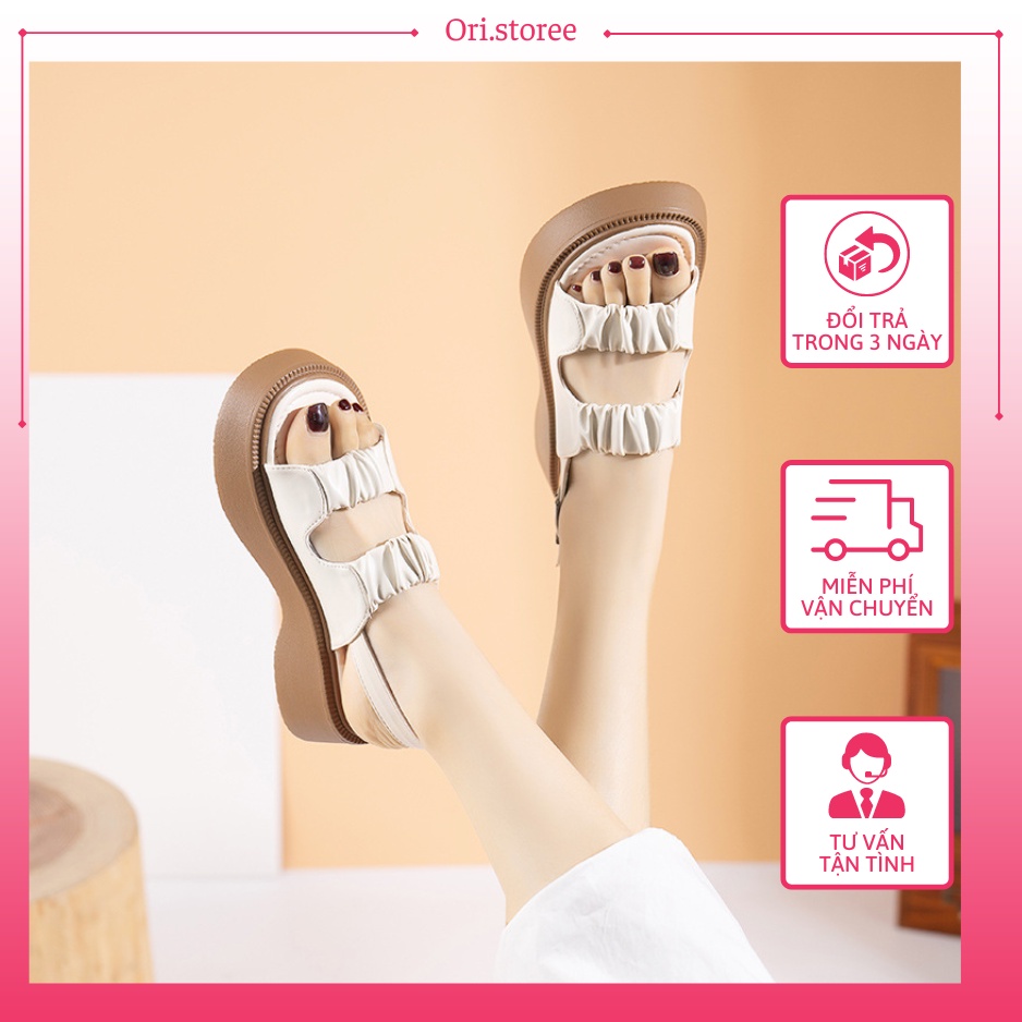 Dép sandal nữ siêu xinh, Dép quai hậu nữ nâng chiều cao phong cách trẻ trung dễ phối đồ MSP 259