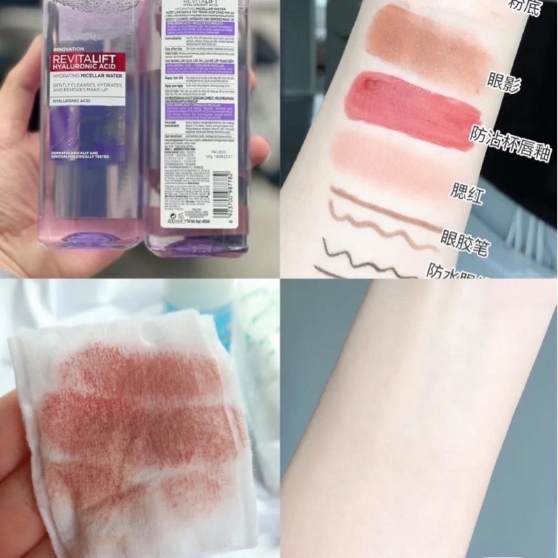 L'OREAL PARIS Nước tẩy trang làm sạch siêu cấp ẩm Revitalift Hyaluronic Acid Micellar Water 95ml
