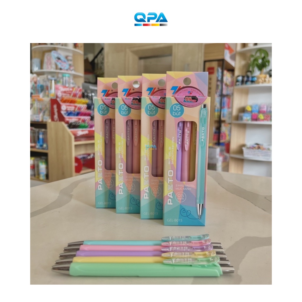 Bút Gel B-015 Thiên Long màu Pastel - mực xanh