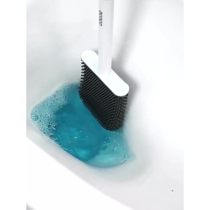 Cọ Nhà Vệ Sinh ECOCO E2204 Có Giá Đỡ - Cọ Bồn Cầu ToiLet Chất Liệu Silicon Mẫu Mới Dán tường