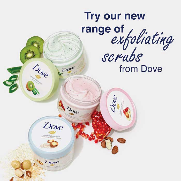 Tẩy da chết Dove Exfoliating Body Polish Dưỡng da mịn màng tươi sáng