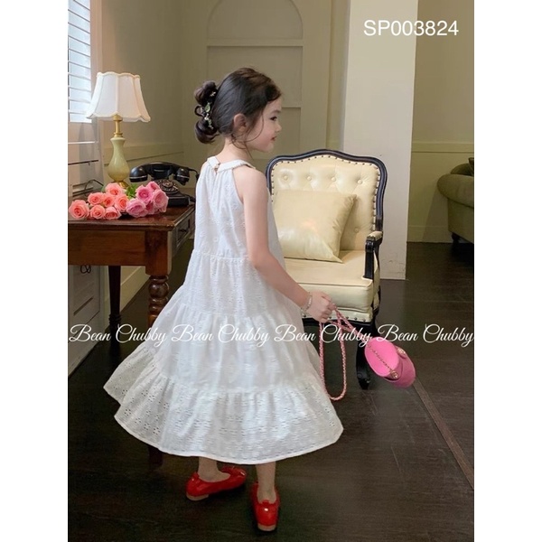Váy maxi trắng đi biển Bean Chubby cho bé gái - MT46