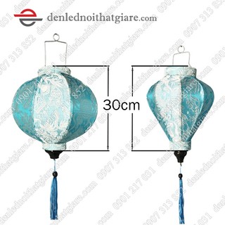 Đèn lồng HỘI AN vải lụa 30cm kiểu củ tỏi 100F30