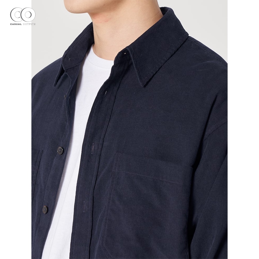 Áo sơ mi tay dài 8seconds nhung tăm - 2 Màu