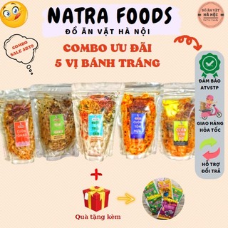 COMBO 5 bánh tráng cuộn tôm bò, tôm hành, trộn thập cẩm, cuộn tôm mực, cuộn tôm bơ | Natra Foods