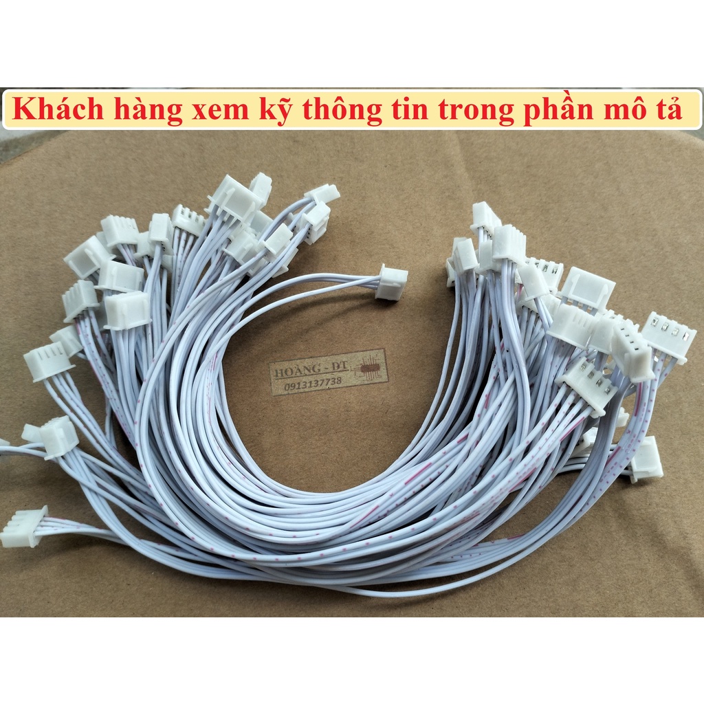 Dây bus XH2.54mm 4p đực đôi 20cm