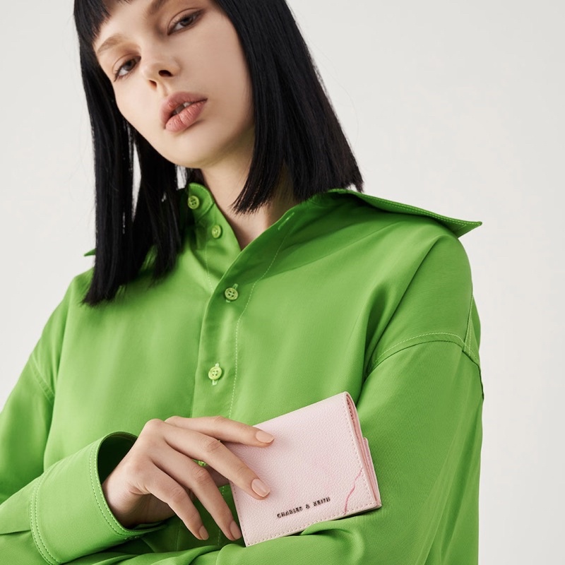 Ví Gập Ngắn Loang Màu Khoá Cài Nút Bấm Đựng Tiền + Thẻ FULLBOX  size 10