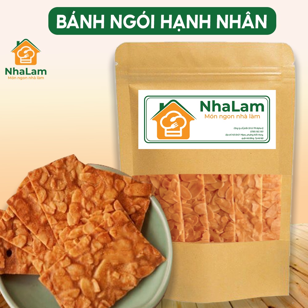Bánh Ngói Hạnh Nhân NhalamFood 100% Từ Hạt, Chuẩn Ăn Kiêng Keto, Healthy