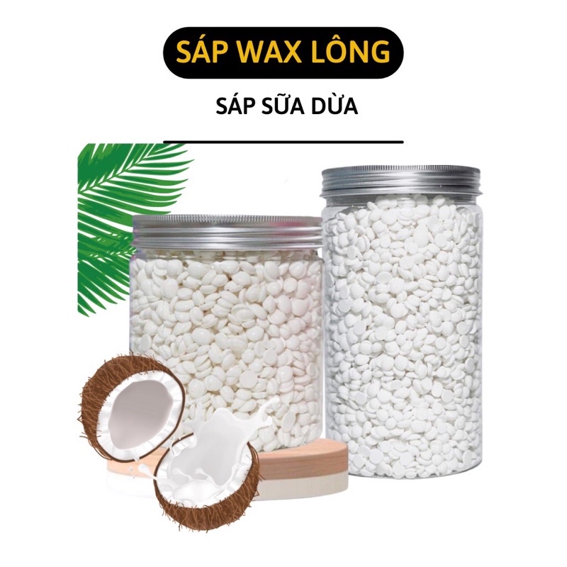 Sáp wax lông-Gói 100gr sáp dừa ,thơm sữa dừa ,độ bám lông cao