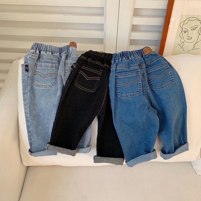 Quần bò trơn mẫu becgi cho bé trai bé gái