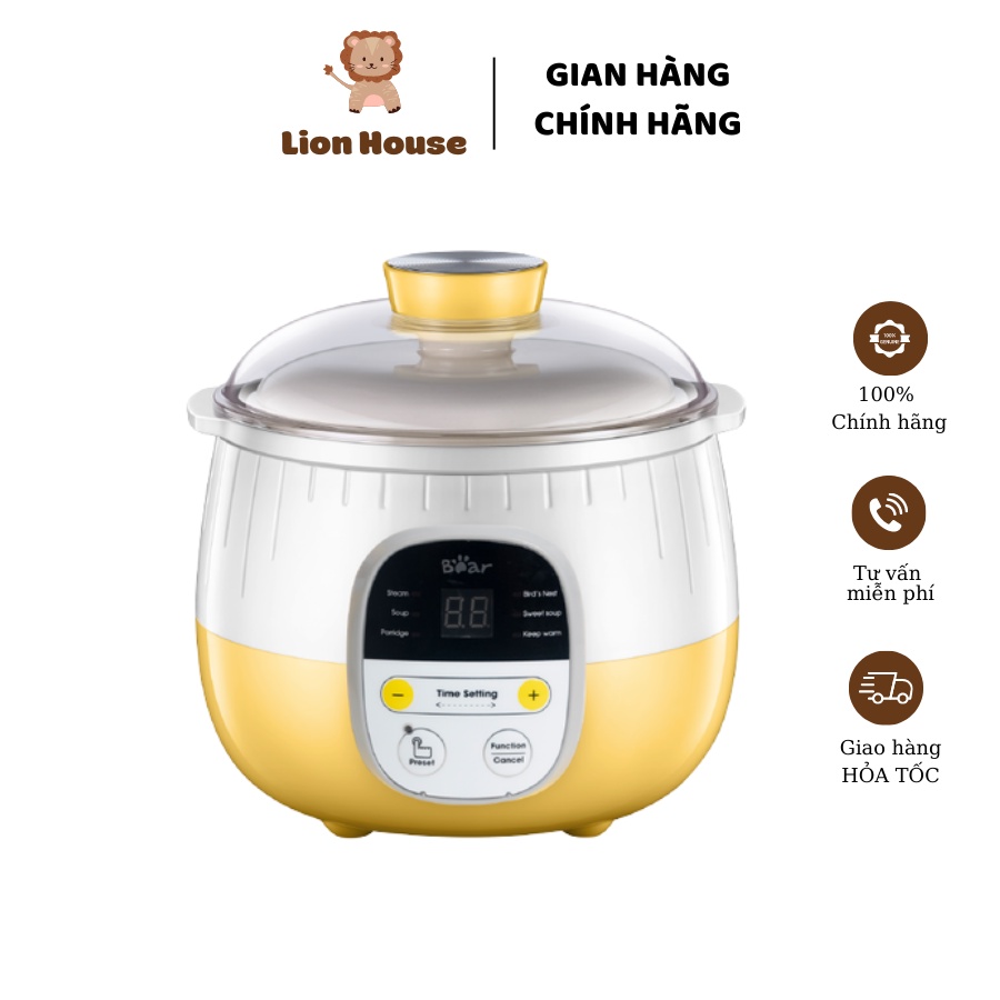 Nồi nấu chậm bear 0.8l bàn quốc tế