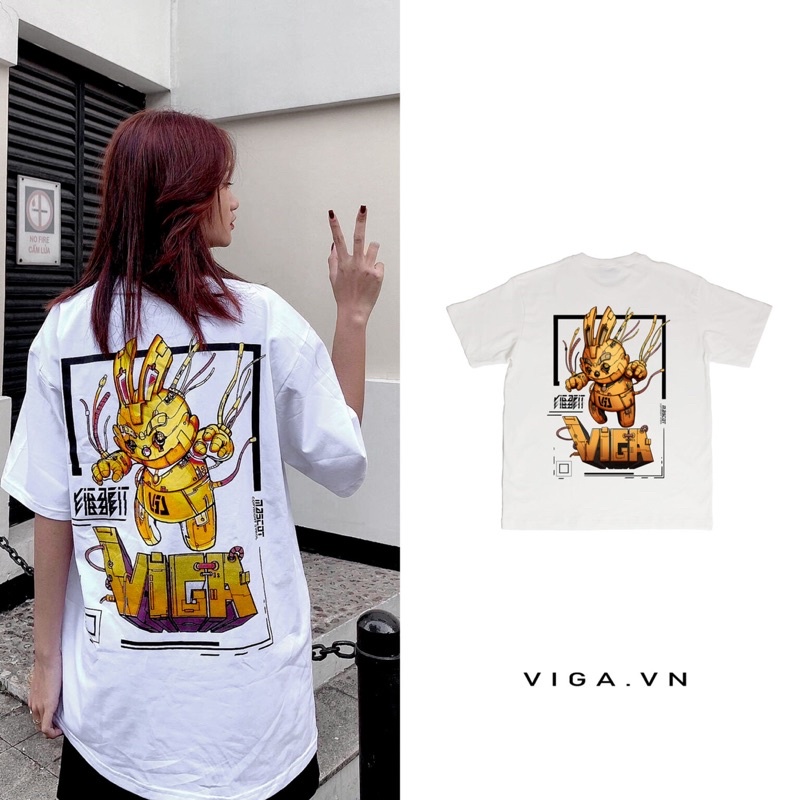 áo thun phong rong local brand Nam Nữ trắng đen có hình