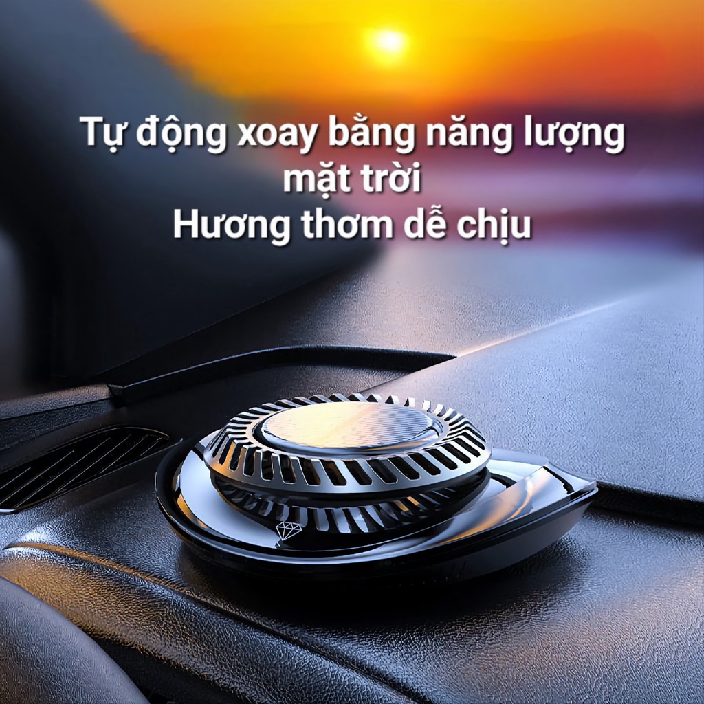 Máy khuếch tán Nước hoa ÔTÔ CAO CẤP AROMATHERAPY kèm bảng số điện thoại Khuếch tán bằng năng lượng mặt trời