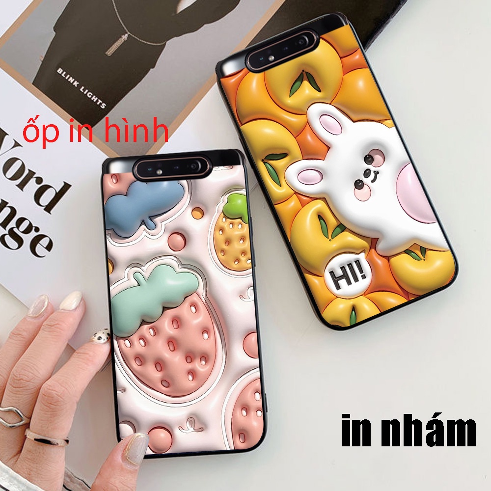 Ốp lưng Samsung a80 / a90 cam ngang in hình 3d mẫu hoa quả mới nhất