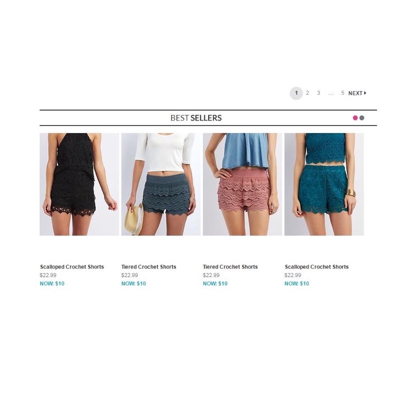 Quần ren Charlotte russe size M