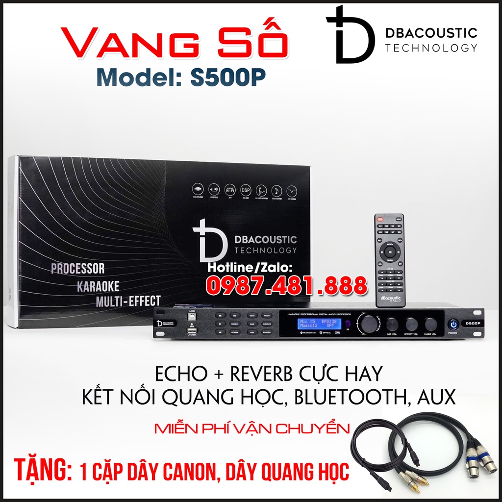 Vang số DB ACOUSTIC S500P - Hát, nghe nhạc đều hay - Tặng cặp dây canon, dây quang học - Hàng Chính Hãng