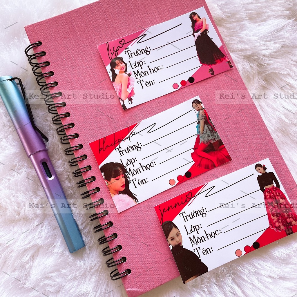 SET 10C NHÃN VỞ THẦN TƯỢNG KPOP BTS & BLACKPINK