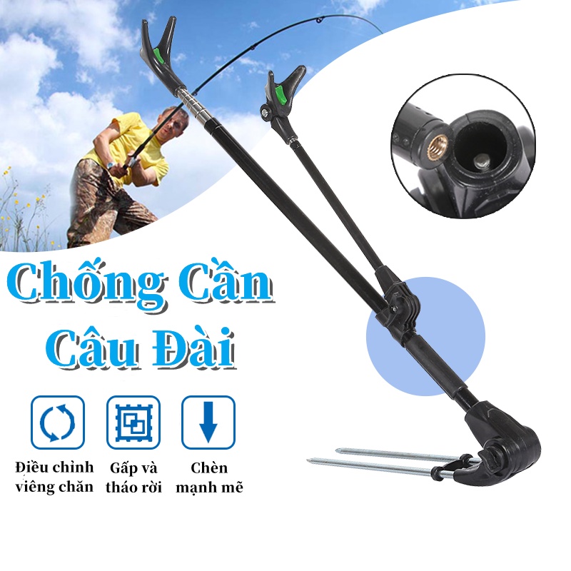Gác Cần Câu Đài/ Chống Cần Câu Đài/ Câu Đơn Câu Tay, Gác Cần Câu phụ kiện câu cá 1.5m-1.7m-2.1m-2.4m Chắc-bền.
