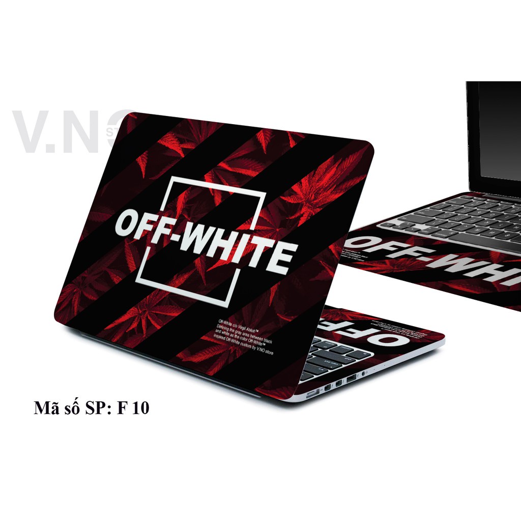 Decal dán laptop OFFWHITE VNO SKIN cao cấp cho các dòng laptop