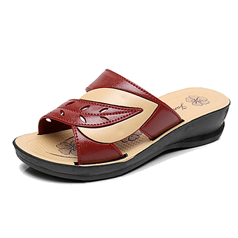 Dép trung niên nữ, dép cho bà, dép cho mẹ, ko thấm nước, đi mưa, giặt thoải mái, siêu mềm êm chân