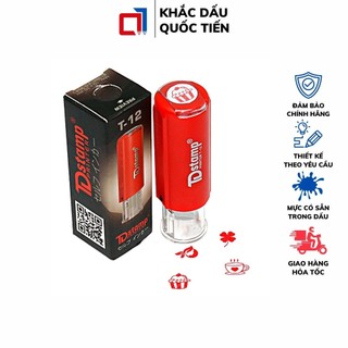 Con Dấu Tích Điểm, Làm Con Dấu Tích Điểm Theo Yêu Cầu Tròn 1cm Có Sẵn Mực Hãng Dấu TDstamp T12