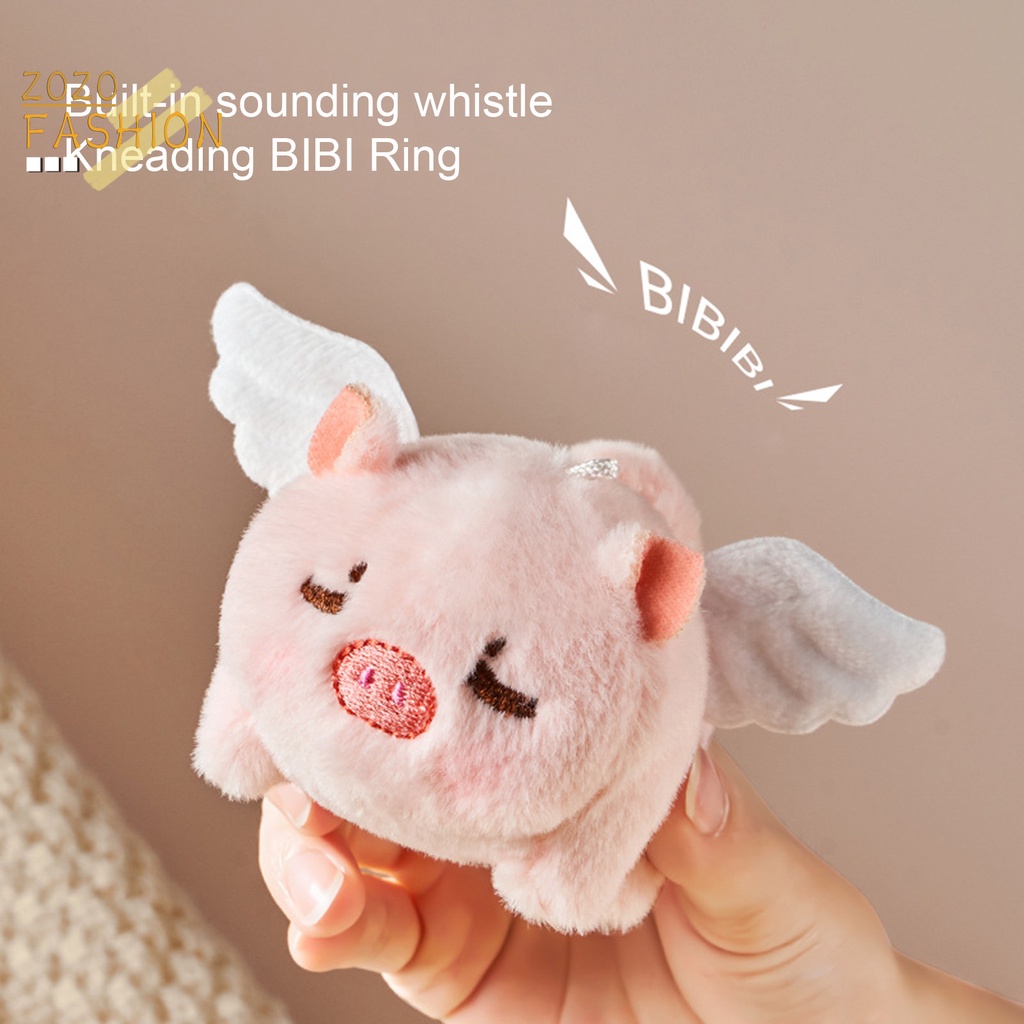 Móc Chìa Khóa Hình Heo Nhồi Bông Bằng Cotton Trang Trí Ba Lô