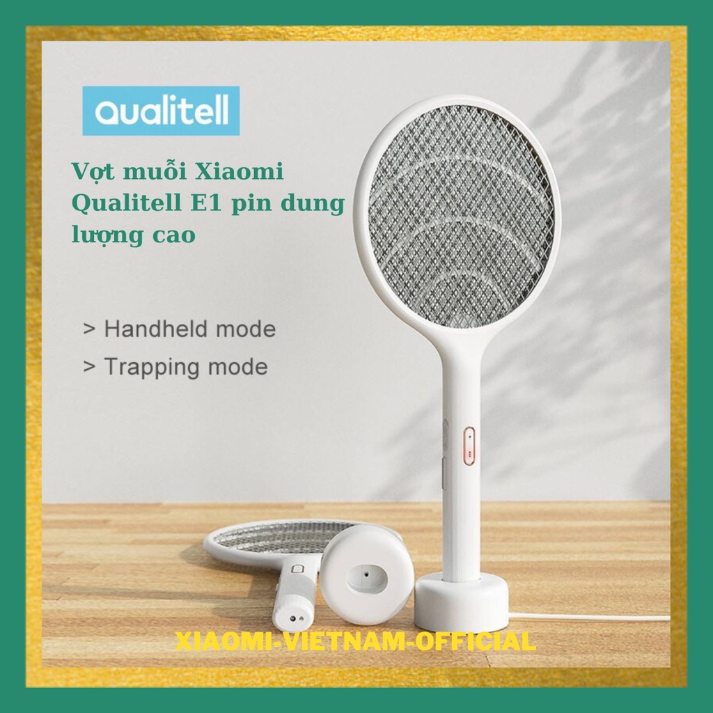 Vợt muỗi Qualitell Xiaomi Youpin kiêm đèn bắt muỗi tiện dụng E1 ZS9001 pin sạc dung lượng lớn chất lượng cao