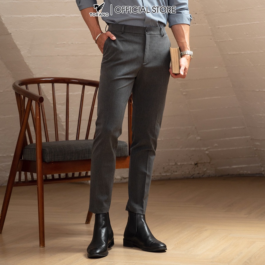 Quần âu nam TORANO form slim fit thoải mái vận động trẻ trung công sở - quần tây nam vải đẹp BT900.