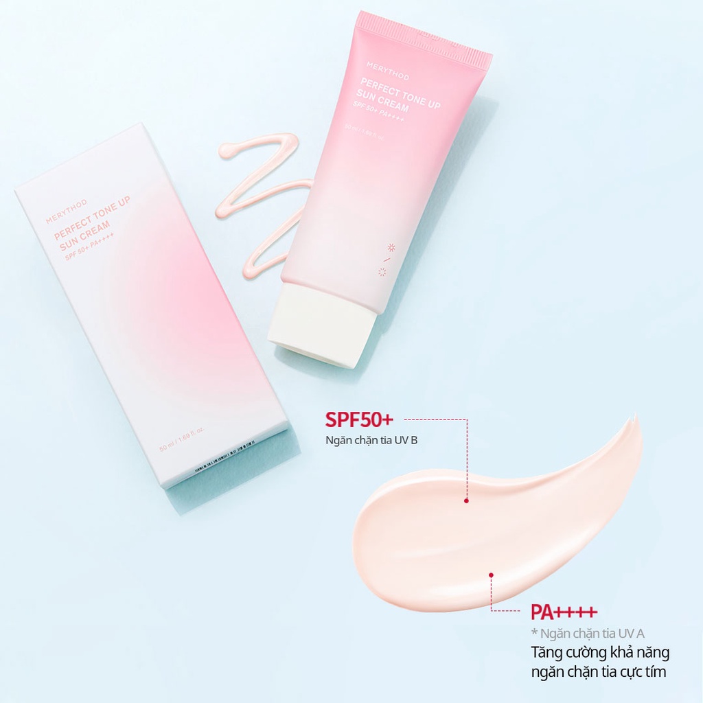 Kem chống nắng MERYTHOD SPF50+ PA++++ nâng tông màu da hoàn hảo làm sáng da Perfect Tone Up Sun Cream50ml