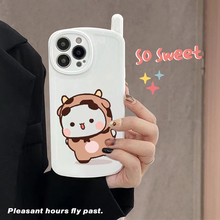 Ốp lưng iphone hình điện thoại gấu giả nai má hồng đáng iu cho 7plus/8/8plus/x/xr/xs/11/12/13/14/pro/max/plus/promax/6pl