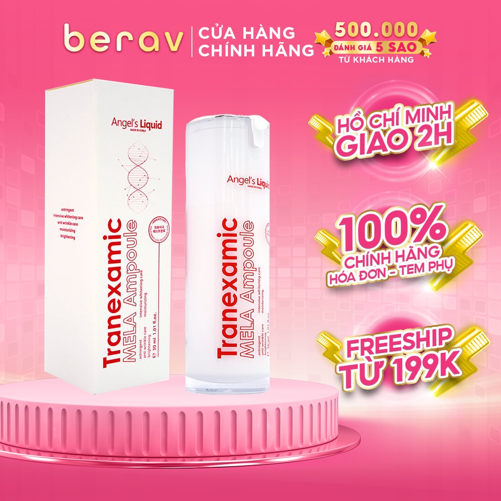 Siêu Tinh Chất Angel's Liquid Tranexamic Xoá Thâm Đỏ Mờ Sạm Nám Mela Ampoule 30ml
