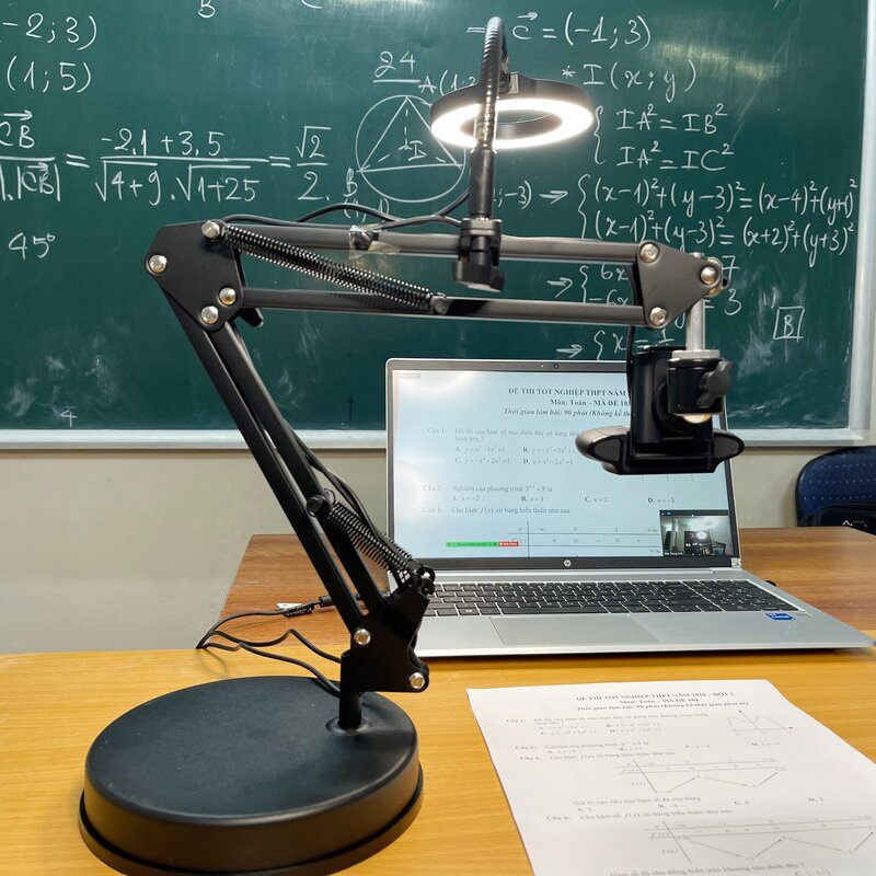 Đèn LED dạy học online gắn vào giá đỡ điện thoại, giá đỡ giá đỡ webcam hỗ trợ điều chỉnh ánh sáng