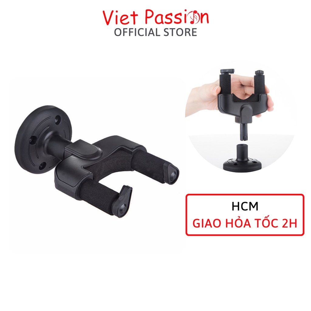 Móc treo đàn guitar acoustic classic ghi ta bass điện, ukulele ngắn nhỏ gọn có thể điều chỉnh 4 đinh Viet Passion HCM