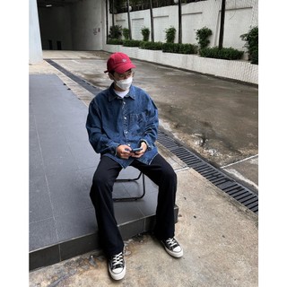 SƠ MI DENIM xanh đậm - Khoác Jean CHUOT TRANG