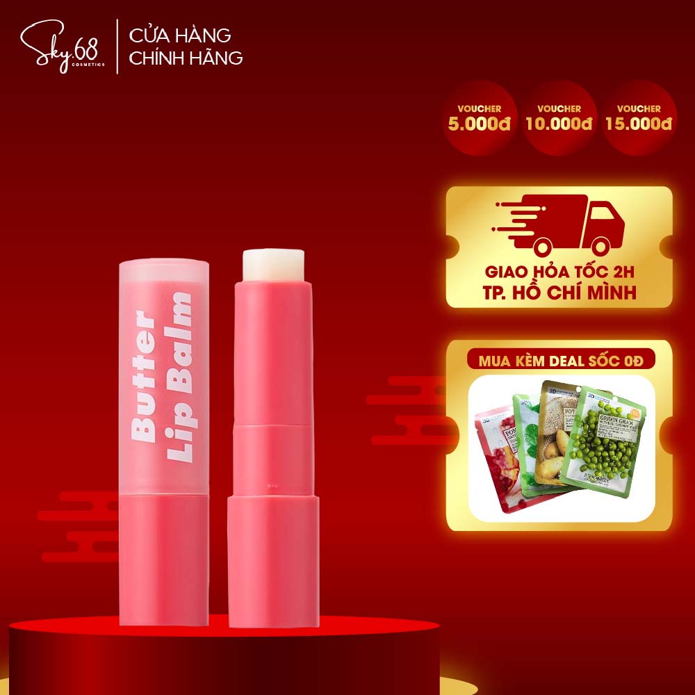 Son Dưỡng Môi Dưỡng Ẩm Cho Môi Mềm Mại Unpa Bubi Bubi Butter Lip Balm 3.8g