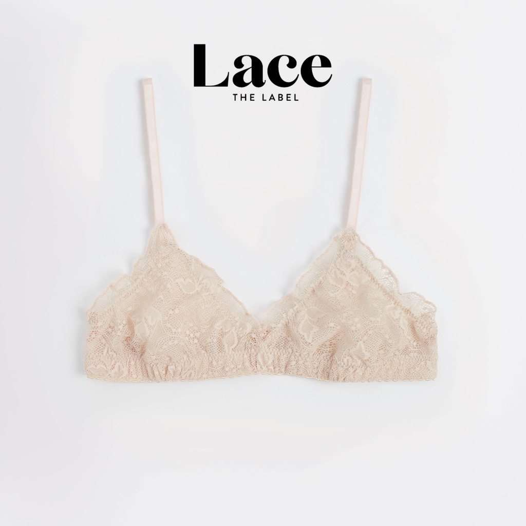 Áo lót Charmi nude bèo kèm đệm mỏng Lace.thelabel