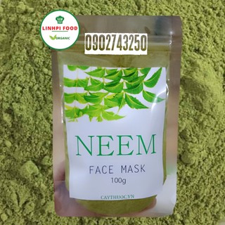 Bột lá Neem Ấn Độ Nguyên Chất - Túi 100g Đắp Mặt Nạ Giảm Mụn, Trắng Da. Bột Neem Nhập Khẩu 100%