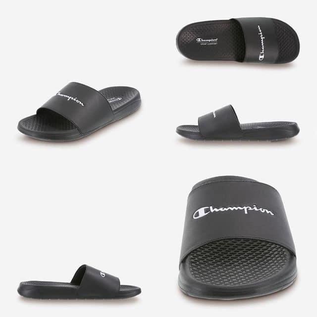 Dép Champion Basic Đen/Trắng