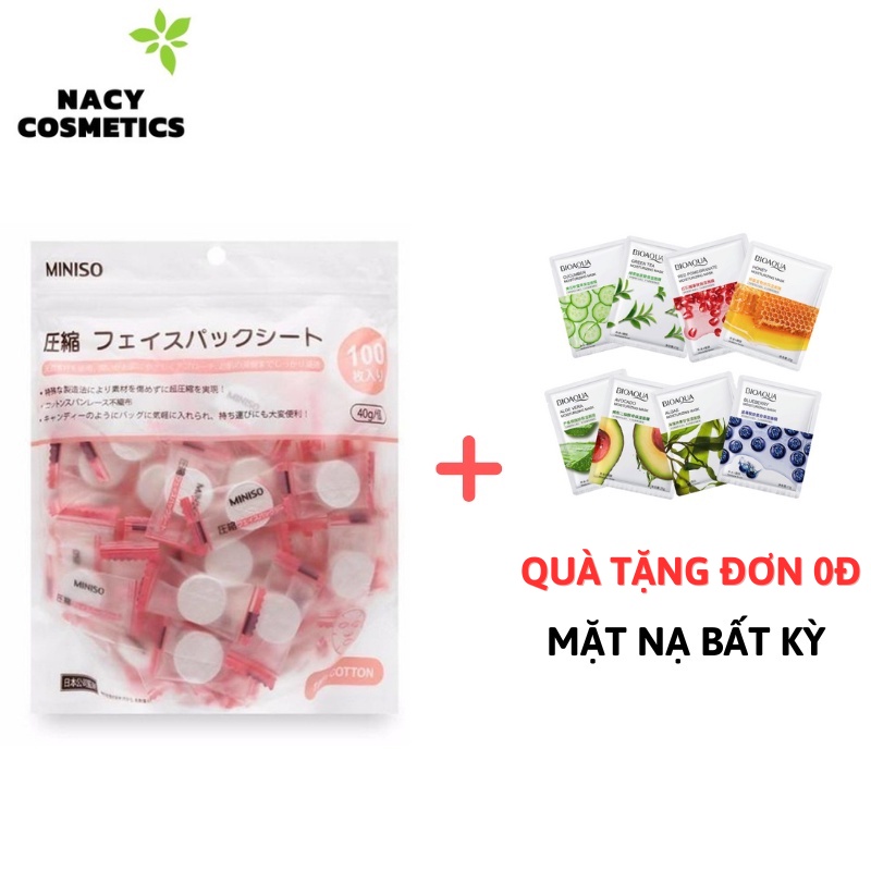 Mặt Nạ Giấy Nén Miniso Gói 100 viên