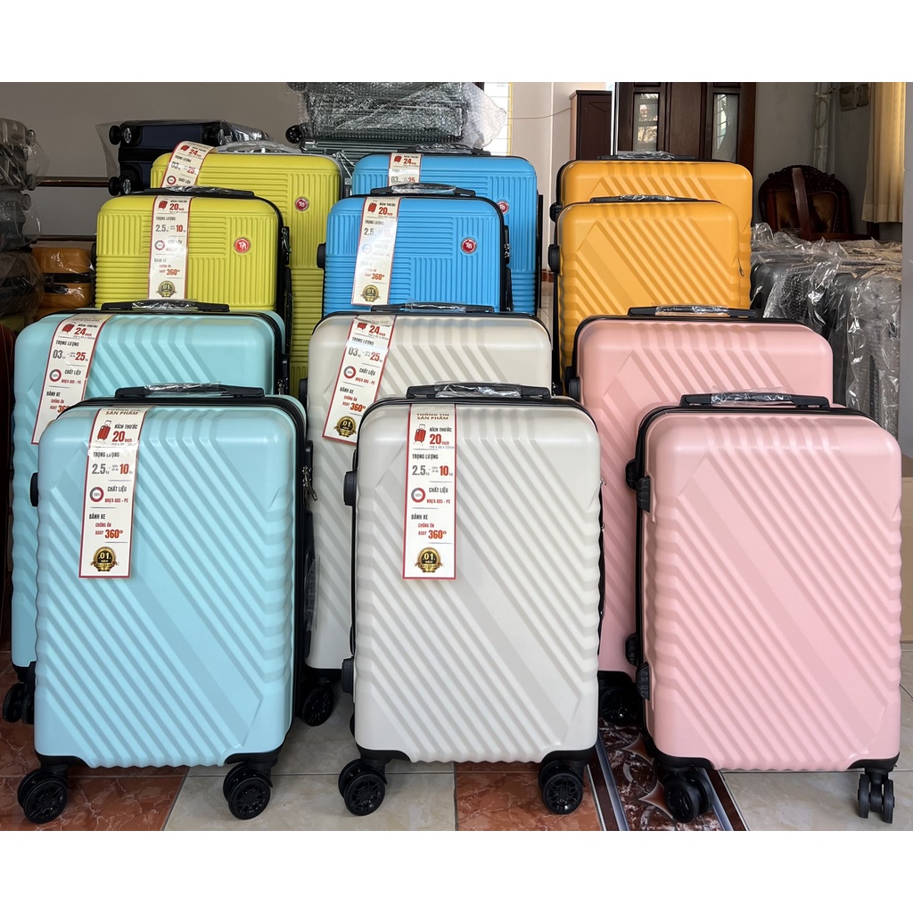 (GIÁ RẺ) 3xx ( HỎA TỐC HCM ) Vali kéo vali du lịch thời trang cao cấp , chống trầy xước size 20/24