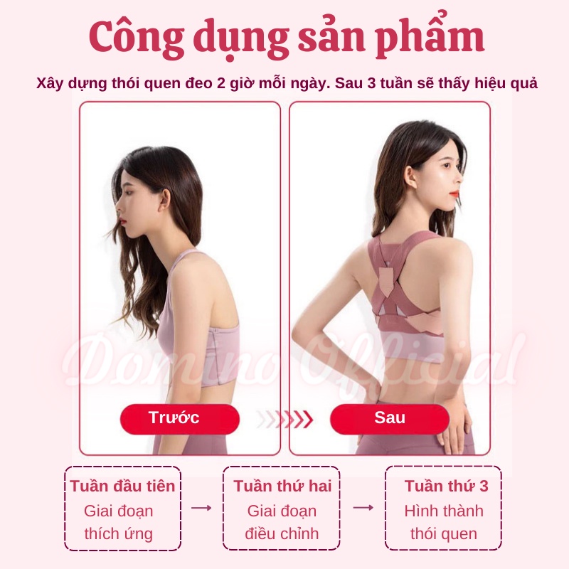 Đai Lưng Cột Sống Domino Định Hình Cơ Thể Thiết Kế Thông Minh