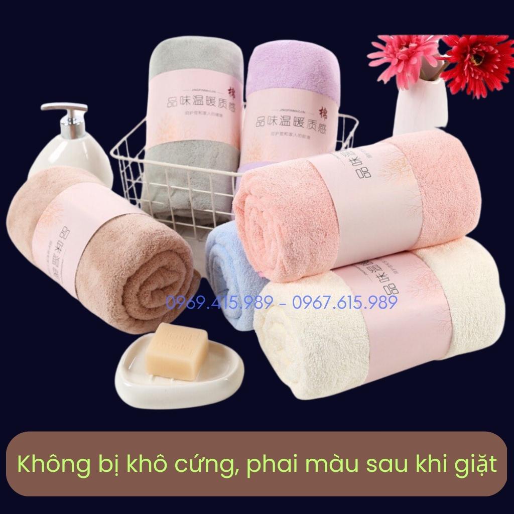 Khăn tắm lông cừu Hàn Quốc loại 1 cỡ lớn 70x140cm, siêu mềm mịn thấm hút nước tốt, nhiều màu lựa chọn | BigBuy360 - bigbuy360.vn